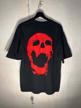 Revenge Red Bones Skull Logo Tee Black Large
